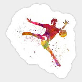 Soccer player in watercolor Sticker